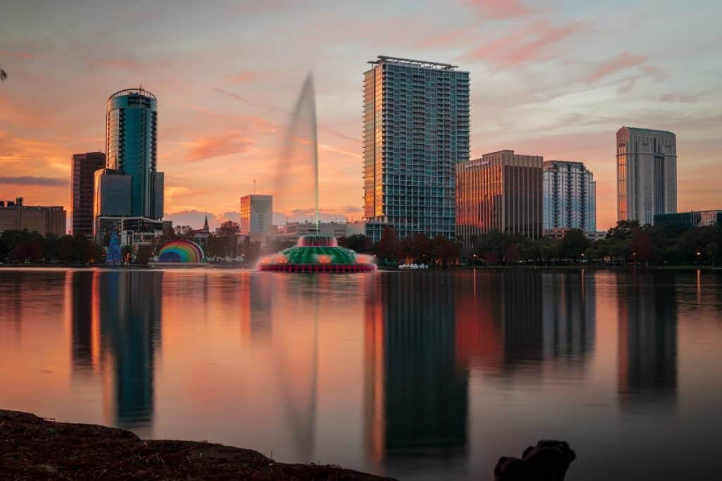 sunset in Orlando
