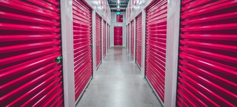pink indoor storage units