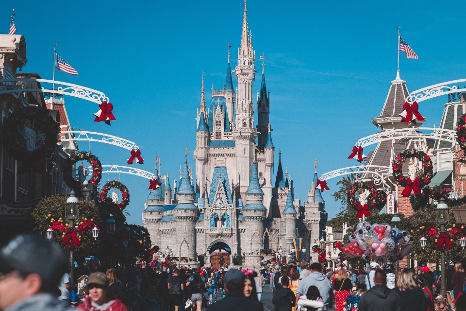 Disneyland castle in Orlando theme park