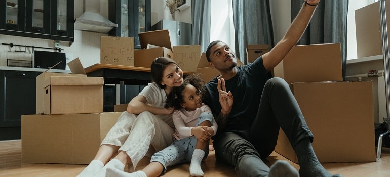 a family taking a selfie